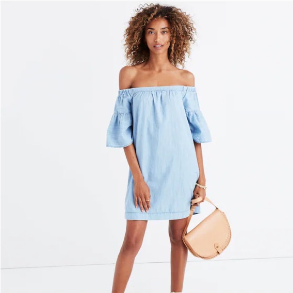 Madewell Denim Azalea off the shoulder dress